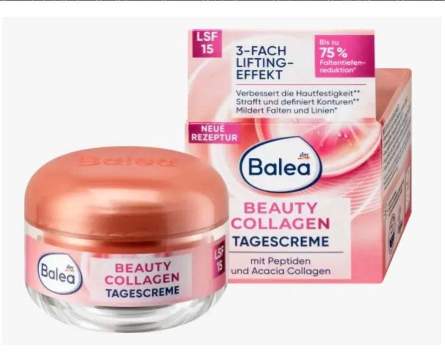 Balea Beauty Collagen Day Cream SPF 15, 50 m