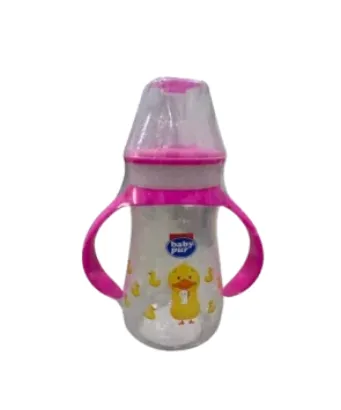 BABY PUR - MINI BIBERON AVEC COUVERCLE TORSADÉ & ANSES 125ML