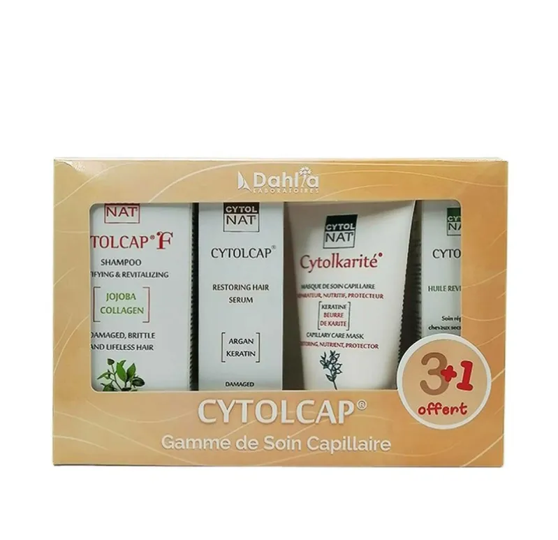 CYTOLNAT COFFRET CAPILLAIRE CYTOLCAP: Shp+Serum+Masque+Bain D'huile Offert